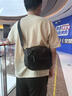 BOY CLN品牌 男士背包斜挎 大容量真皮單肩包男頭層牛皮相機包手提包休閑運動(dòng)個(gè)性機能便攜隨身包女 黑色 曬單實(shí)拍圖