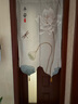 帛莉衛(wèi)生間門簾廁所門風(fēng)水簾現(xiàn)代中式荷花布簾家用臥室?guī)鶔旌煷箝T廚 順遂荷花 兩片式-寬70*高120cm【送伸縮桿 曬單實拍圖