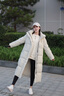 坦博爾（Tanboer）羽絨服泡芙外套女2025冬季新款長款寬松保暖連帽面包服TB5530822D 巖石米 S (160) 曬單實拍圖