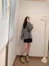 愛(ài)步（ECCO）休閑鞋女 輕盈舒適百搭厚底增高單鞋牛皮女鞋 蹤跡220713 巖石灰22071355294 37 曬單實(shí)拍圖