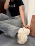 京荔娜厚底增高老爹鞋女2025秋季新款百搭運動(dòng)鞋子女韓版潮流百搭小白鞋 米白色 【厚底增高】 37 (235mm) 曬單實(shí)拍圖