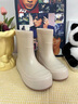 麓格立可愛(ài)雨鞋女款日系成人外穿雨靴時(shí)尚戶(hù)外雨天防水防滑耐磨軟底膠鞋 米白小熊 38 尺碼偏小，建議拍大一碼 曬單實(shí)拍圖