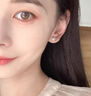 芯奢999純銀杏葉耳釘女士耳環(huán)小巧足銀螺旋擰扣耳骨釘高級感簡(jiǎn)約耳飾 幸運耳釘【999銀】一對裝 曬單實(shí)拍圖