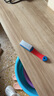 山頭林村納米鞋刷多功能不傷鞋家用衣服文玩刷子洗衣物洗鞋清潔板家用軟毛 藍色+黃色   2個(gè)裝 曬單實(shí)拍圖