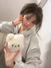 大魚(yú)界線(xiàn)（dayujiexian）新款2025秋冬復古刺繡連帽衛衣女寬松慵懶風(fēng)加絨加厚潮流外套 白灰色[春秋款] XL [建議120-140斤] 曬單實(shí)拍圖