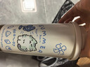 趣木也保溫杯水杯咖啡杯大容量吸管大學(xué)生保冷宿舍不銹鋼車載便攜男女 傲嬌吹風(fēng)小貓 500ml 曬單實拍圖