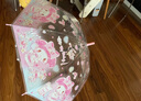 三麗鷗正版授權(quán)凱蒂貓長(zhǎng)柄傘透明可愛(ài)卡通萌趣粉嫩少女心遮雨雨傘 夢(mèng)幻透明長(zhǎng)柄傘美樂(lè)蒂AS152 8骨 半徑56.5cm 曬單實(shí)拍圖