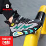 巴布豆童鞋男童運動(dòng)鞋防水皮面2025秋季新款防滑兒百搭學(xué)生籃球鞋 黑灰皮面XTK209 37 鞋內長(cháng)23.5cm 曬單實(shí)拍圖