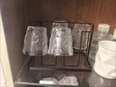 靜閑居杯子水杯玻璃杯杯架酒杯家用茶杯客人杯6只套裝喝水啤酒杯專(zhuān)用 【7件套】矮款冰川杯*6+杯架 曬單實(shí)拍圖
