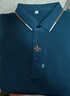 恒源祥100%純棉長(cháng)袖t恤男士春秋季新款翻領(lǐng)中年polo休閑打底體恤衫上衣 藍色 純棉不起球 XL 180 【適合155-170斤】 曬單實(shí)拍圖