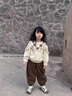 G.DUCKKIDS小黃鴨童裝女童套裝春秋季兒童衣服小童秋裝花邊兩件套運(yùn)動裝女孩 咖色 100 建議90-100cm3-4歲cm 曬單實(shí)拍圖