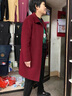 恒源祥中年女士雙面羊絨大衣秋冬中長(cháng)款直筒顯瘦年輕媽媽羊毛呢厚外套 藏藍色 主推色 M 建議90-100斤 曬單實(shí)拍圖