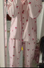 蕉內(nèi)【王一博同款】520H睡衣男女士法蘭絨情侶家居服套裝帶杯秋冬季 【女士】櫻桃-荷粉 M 曬單實(shí)拍圖