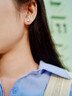 TFY爆閃華子耳釘女純銀999養耳洞睡覺(jué)免摘防過(guò)敏螺絲擰扣耳蝸耳骨釘 月光白【6mm一對】 曬單實(shí)拍圖