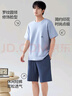 浪莎男士睡衣男夏季棉質(zhì)薄款舒適可外穿家居服寬松套裝2025新款藍(lán)色 曬單實(shí)拍圖