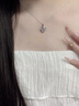 唯一（Winy）項鏈女999純足銀海洋之心生日七夕情人節禮物送女友老婆輕奢小眾 【海洋之心】托帕石+玫瑰花禮盒 曬單實(shí)拍圖