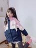 G.DUCKKIDS童裝女童沖鋒衣三合一新款兒童衣服女孩秋冬季夾克可拆卸加絨加厚 淡粉色夾棉 160 (建議身高150cm 13-14歲) 曬單實(shí)拍圖