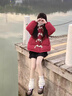 超好看紅色冬季羽絨服女中長(cháng)款新中式國風(fēng)襖今年流行爆款外套 紅色新中式中國風(fēng) S  90-105斤 曬單實(shí)拍圖