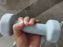 Keep 彩色浸塑啞鈴 男士女士家用健身肌肉手臂塑形輕重量水藍 2kg*2 曬單實(shí)拍圖