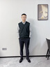 SHANSHAN杉杉毛衣男2025秋冬V領(lǐng)背心菱形格紋厚款保暖男士休閑針織上衣 藏青色 M /170 曬單實拍圖
