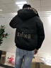 LAXSESU棉服外套男士冬季2025新款男生加絨加厚夾克棉襖男款加絨棉服男 黑色 L 100-115斤 曬單實(shí)拍圖