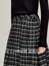 茵曼復古磨毛格子百褶半身裙2025秋女裝新款高腰A字裙 灰黑格子 M 曬單實(shí)拍圖