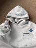 索菲堡國(guó)潮牌雪花星星刺繡連帽衛(wèi)衣男女2025秋冬懶惰風(fēng)寬松百搭情侶外套 灰色 M 曬單實(shí)拍圖