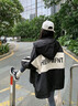 棉致撞色沖鋒衣外套女短款2025年春季新款小個(gè)子韓版百搭休閑運動(dòng)上衣 黑色 春秋-精品雙層 XL 建議120-135斤 曬單實(shí)拍圖