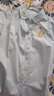 熙世界（sllsky）小熊刺繡襯衣女長(cháng)袖2025秋新款文藝休閑襯衫減齡氣質(zhì)上衣 晴天藍 S 曬單實(shí)拍圖