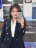 汐蔓嬌職業(yè)西裝套裝外套女裝秋冬款大學(xué)生面試正裝高級感小個(gè)子職場(chǎng)西服 藏青色西裝 L 碼(重100-115) 曬單實(shí)拍圖