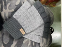 羅蒙半指手套男女針織毛線(xiàn)秋冬加厚加絨學(xué)生寫(xiě)字辦公保暖防寒露指手套 灰色 曬單實(shí)拍圖
