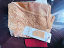 金三塔女式內褲100%桑蠶絲中腰蕾絲性感三角褲真絲內褲女 裸色 1條 L 曬單實拍圖