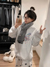 一寸相思灰色連帽衛(wèi)衣女款設(shè)計感上衣秋冬2025年新款爆款寬松大碼加絨外套 白灰-暈染蝴蝶 XL【150-170斤】 曬單實拍圖