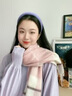 牧爾西 （MOERCIAN）純羊毛圍巾女小披肩秋冬季圍脖女禮盒裝媽媽生日七夕情人節禮物 【精致百搭】淺粉格 曬單實(shí)拍圖