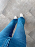 Calvin KleinJeans【新品禮盒】25夏女美式復(fù)古ck高腰寬松闊腿牛仔褲47B936G U3N-牛仔深藍(lán) 27 曬單實拍圖