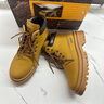 Jeep吉普馬丁靴男靴春季英倫風(fēng)工裝靴加絨棉靴男東北抗寒大黃靴子男 土黃色 41 41(255mm) 曬單實(shí)拍圖