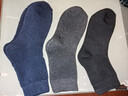 超厚襪子男士冬天保暖毛圈襪加絨加厚東北抗寒絨毛睡眠長(cháng)襪暖腳寶 【黑色+深灰+藏青】 3雙 【加絨加厚毛線(xiàn)襪】腳暖全身暖 曬單實(shí)拍圖