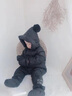 G.DUCKKIDS小黃鴨嬰幼兒羽絨服連體衣冬季0-1歲男女寶寶6輕薄冬裝保暖加厚 黑色 雙拉鏈 90 曬單實(shí)拍圖
