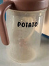 小土豆（potato）寶寶吸管奶瓶pp嬰兒學(xué)飲杯自帶偏中心奶嘴6個月以上 300ml栗子棕 曬單實拍圖