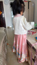 凡獵女童馬面裙秋裝2025新款兒童國風(fēng)漢服唐裝中式寶寶一周歲禮服春秋 M4872米色 100 曬單實拍圖