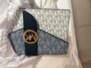 MICHAEL KORS邁克高仕 MK Charm 中號(hào)老花鏈條單肩包 海軍藍(lán)混色 407 NS 曬單實(shí)拍圖