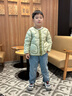 雅鹿秋冬兒童輕薄羽絨服內膽短款男童女童中大童小童學(xué)生校服神器內搭 豆綠 120 cm 曬單實(shí)拍圖