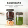 樂(lè)扣樂(lè)扣（LOCK&LOCK）按壓抽氣玻璃密封罐雜糧茶葉廚房干貨儲(chǔ)物罐奶粉罐1.2L灰色 曬單實(shí)拍圖