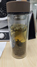 富光 男女士雙層玻璃杯 高硼硅玻璃304茶隔水杯子 帶茶隔泡茶杯500ml 曬單實(shí)拍圖