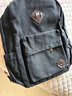 寶芙麗男土小型輕便旅行包七夕帆布雙肩包休閑旅行背包男士運動(dòng)韓版 黑色_水洗黑色偏淺 曬單實(shí)拍圖