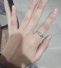 BJYLS999足銀滿(mǎn)天星戒指女小眾設計感輕奢食指戒素圈磨砂純銀尾戒禮物 S999足銀材質(zhì)（標刻足銀999） 曬單實(shí)拍圖