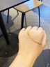 中國黃金（CHINA GOLD）黃金手鏈女士足金水波紋鏈純金首飾七夕情人節(jié)生日禮物送女友老婆 水波紋黃金手鏈 約2.5g 曬單實拍圖