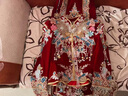 重工秀禾服翹肩新娘嫁衣2025新款結婚鳳冠霞帔奢華龍鳳褂中式禮服 花燕-重工珠繡 L 建議110斤左右 曬單實(shí)拍圖