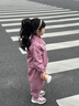 靚貝城堡2025新款兒童套裝小女孩洋氣套裝春秋季寶寶時(shí)髦夾克工裝褲兩件套 粉色 120 曬單實(shí)拍圖
