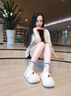 NAIER襪子女春秋款中筒襪純色女士棉襪透氣女款青少年女生薄款女襪【五雙裝】小熊女襪均碼 曬單實(shí)拍圖
